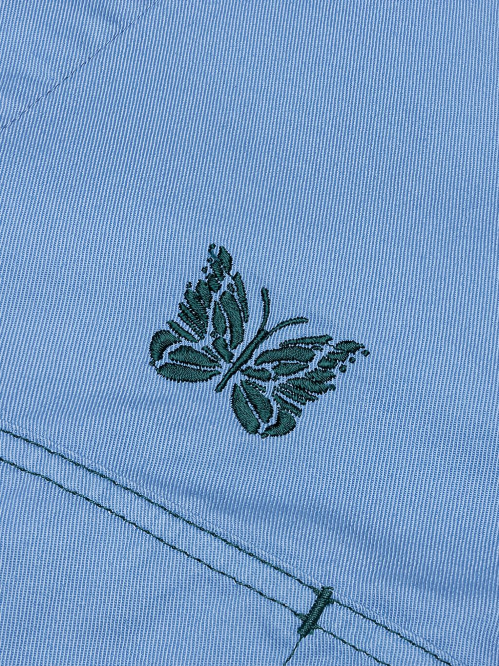 x Smith's butterfly-embroidered twill shirt jacket - 3