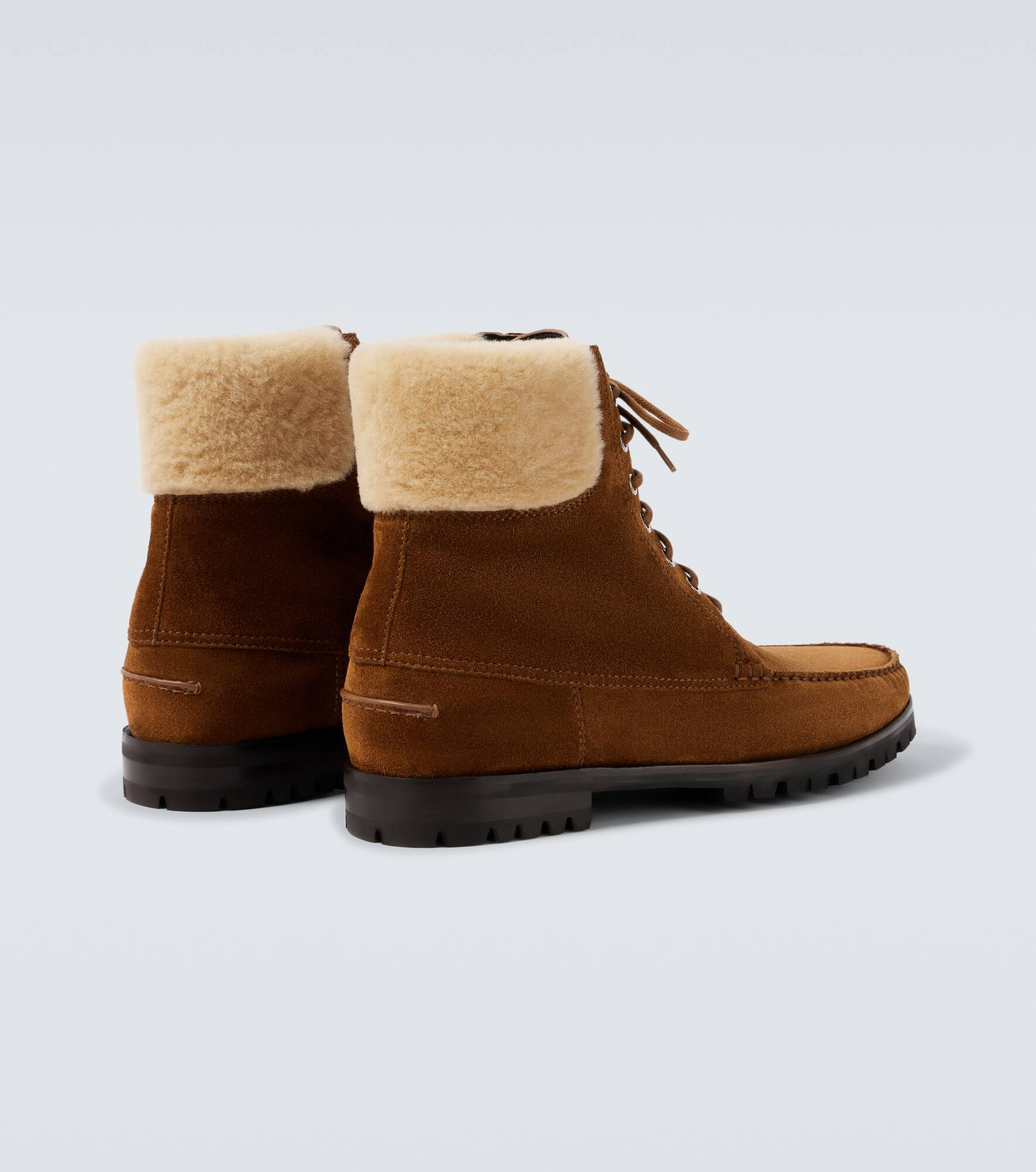 Sycamor shearling-trimmed suede boots - 6