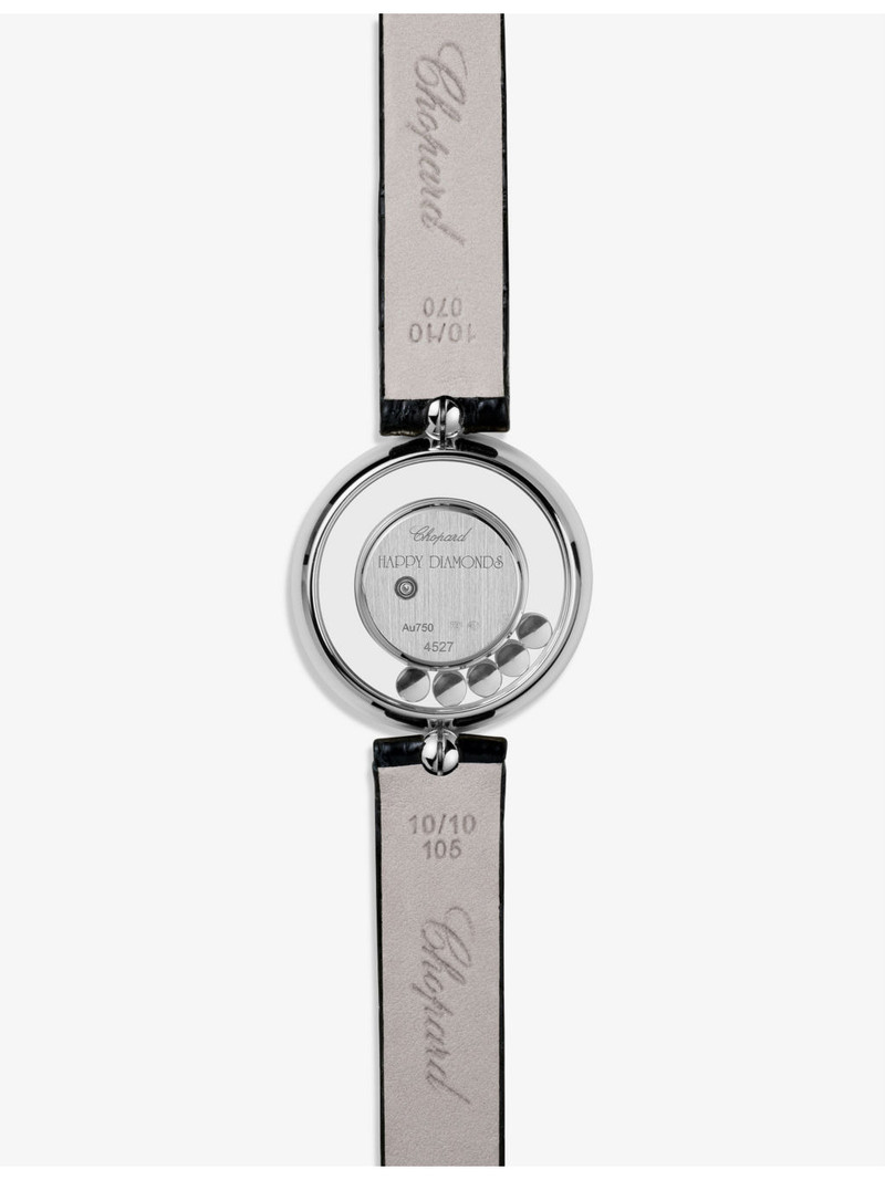 Chopard 203957-1214 Happy Diamonds 18ct white-gold, 0.91ct full-cut diamond and alligator-embossed leather q outlook