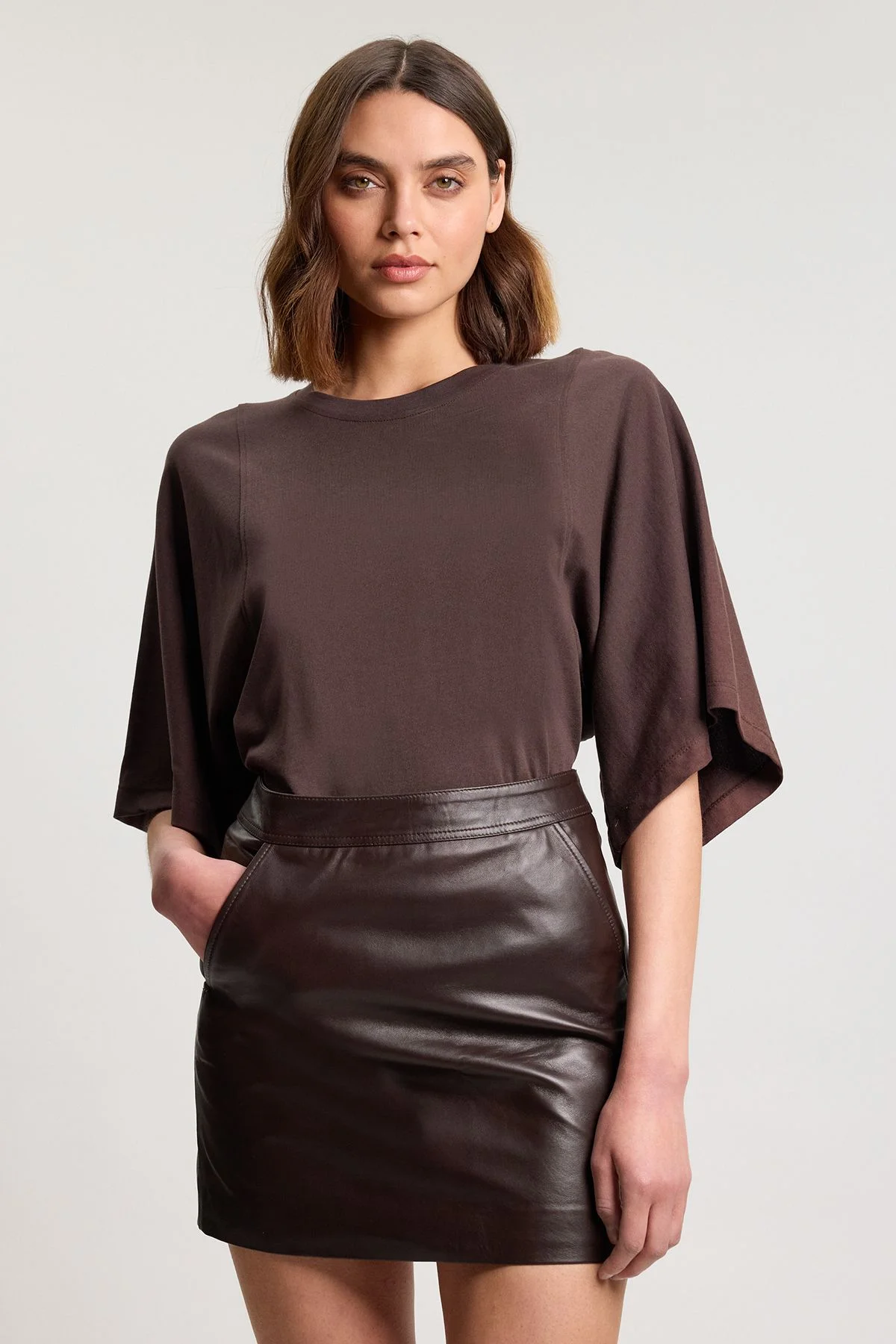Forever Leather Mini Skirt - 1