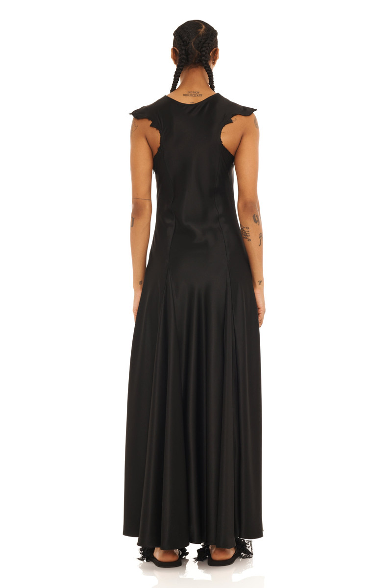 Collina Strada BLACK SATIN PRIMROSE DRESS outlook