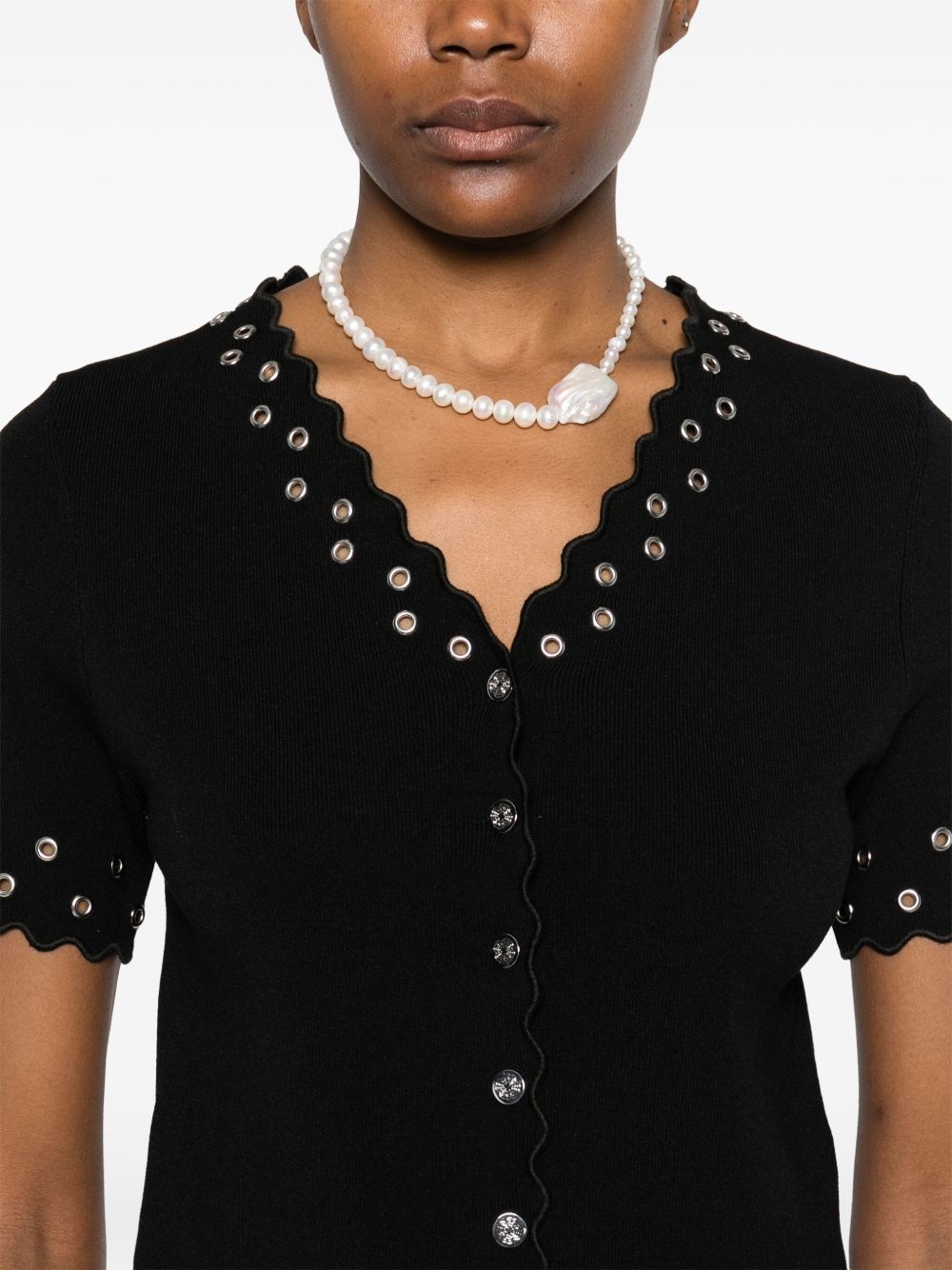 eyelet-embellished shirt - 5