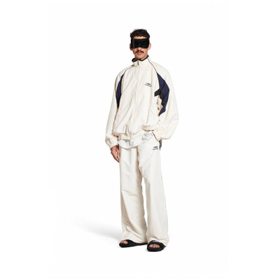 BALENCIAGA 3b Sports Icon Medium Fit Tracksuit Pants in White outlook