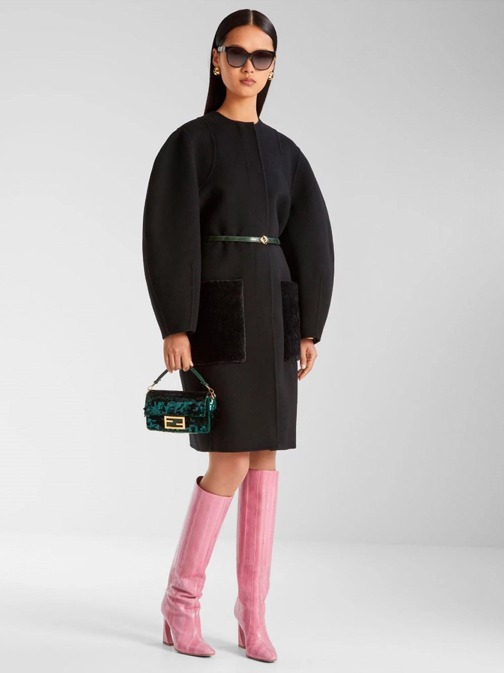 Fendi Women `Ff` Double Wool Overcoat - 4