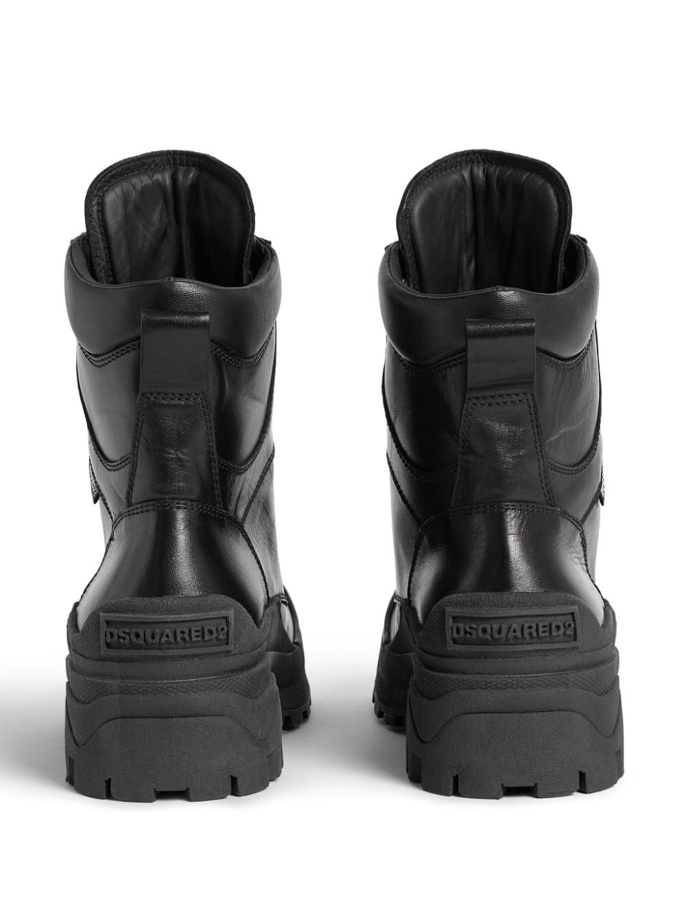 panelled-design leather boots - 3