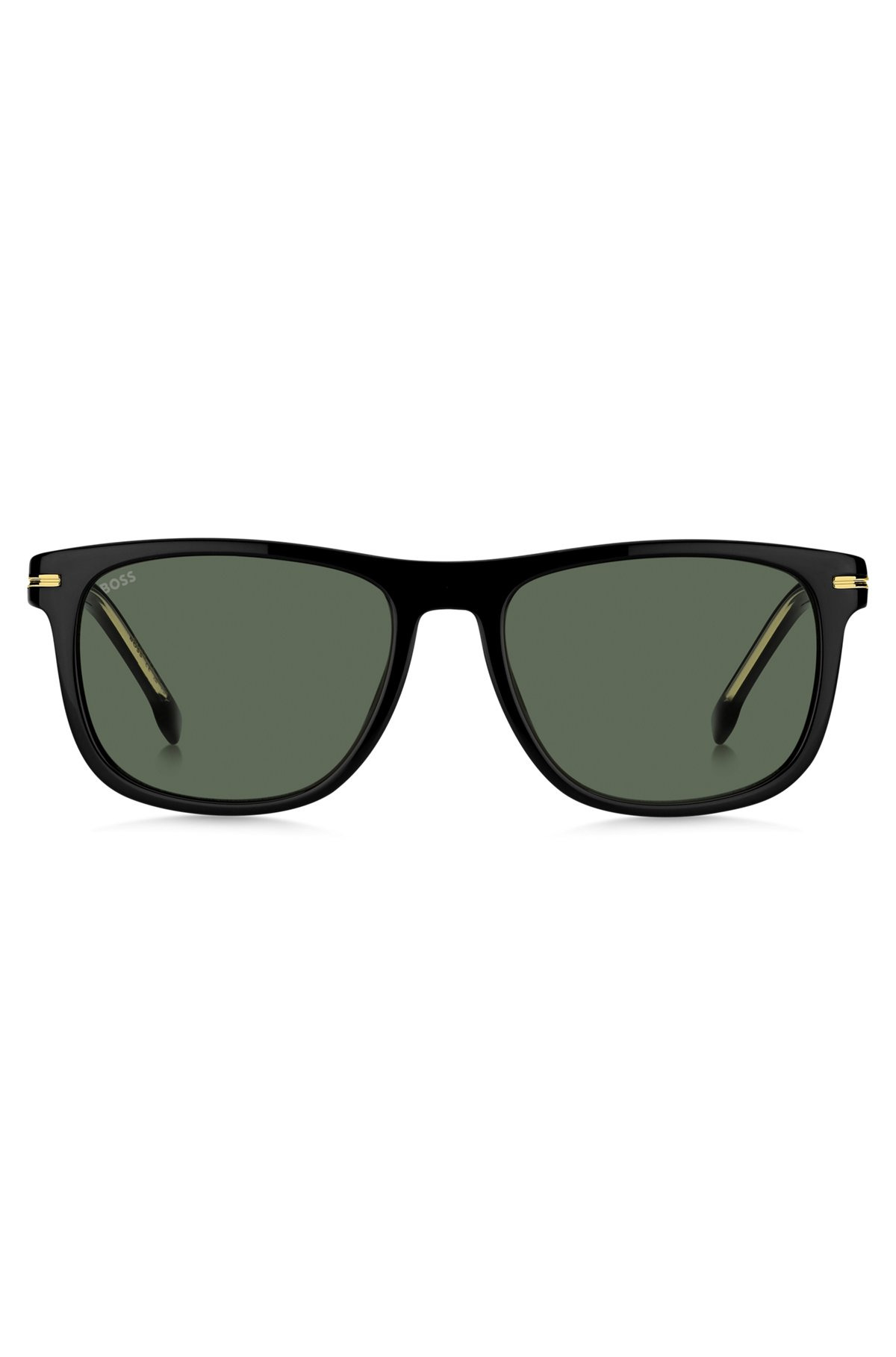 BLACK-ACETATE SUNGLASSES WITH GOLD-TONE HARDWARE - 3