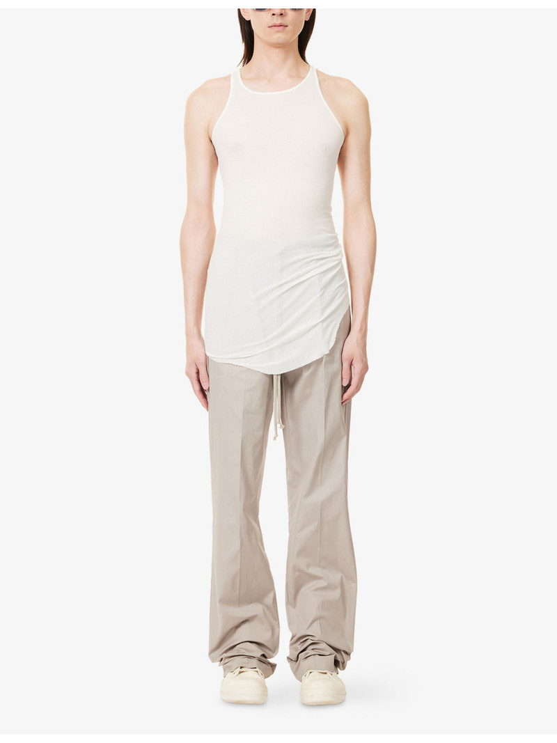 Rick Owens Dietrich Drawstring Straight-Leg Cotton Trousers outlook
