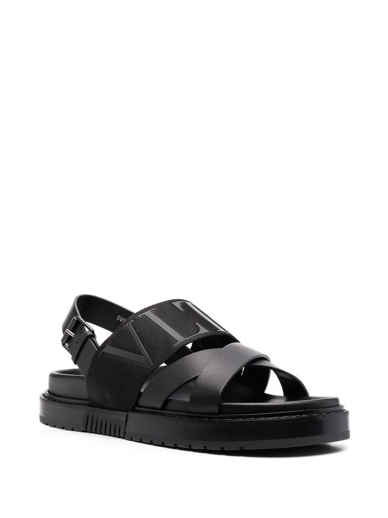 Valentino logo strap sandals outlook
