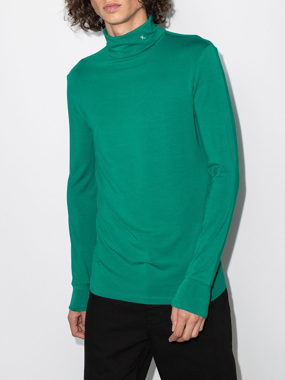 Uni Sous logo-embroidered roll-neck T-shirt - 2