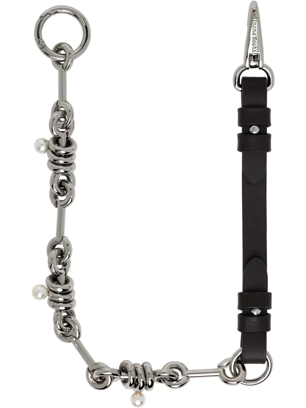 Brown Bridle Stacked Link Wallet Chain - 1