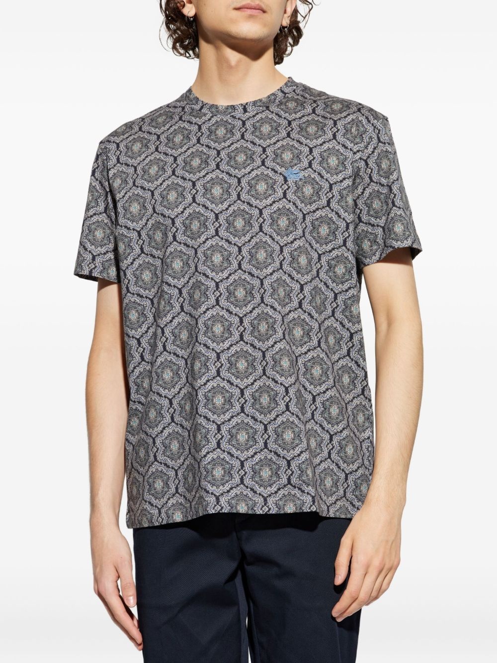 patterned short-sleeve T-shirt - 3