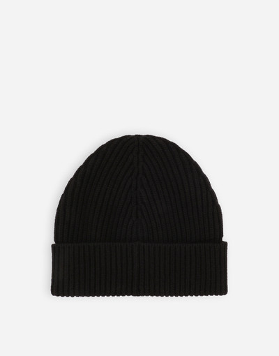 Dolce & Gabbana Knit cashmere and wool hat with DGVIB3 patch outlook