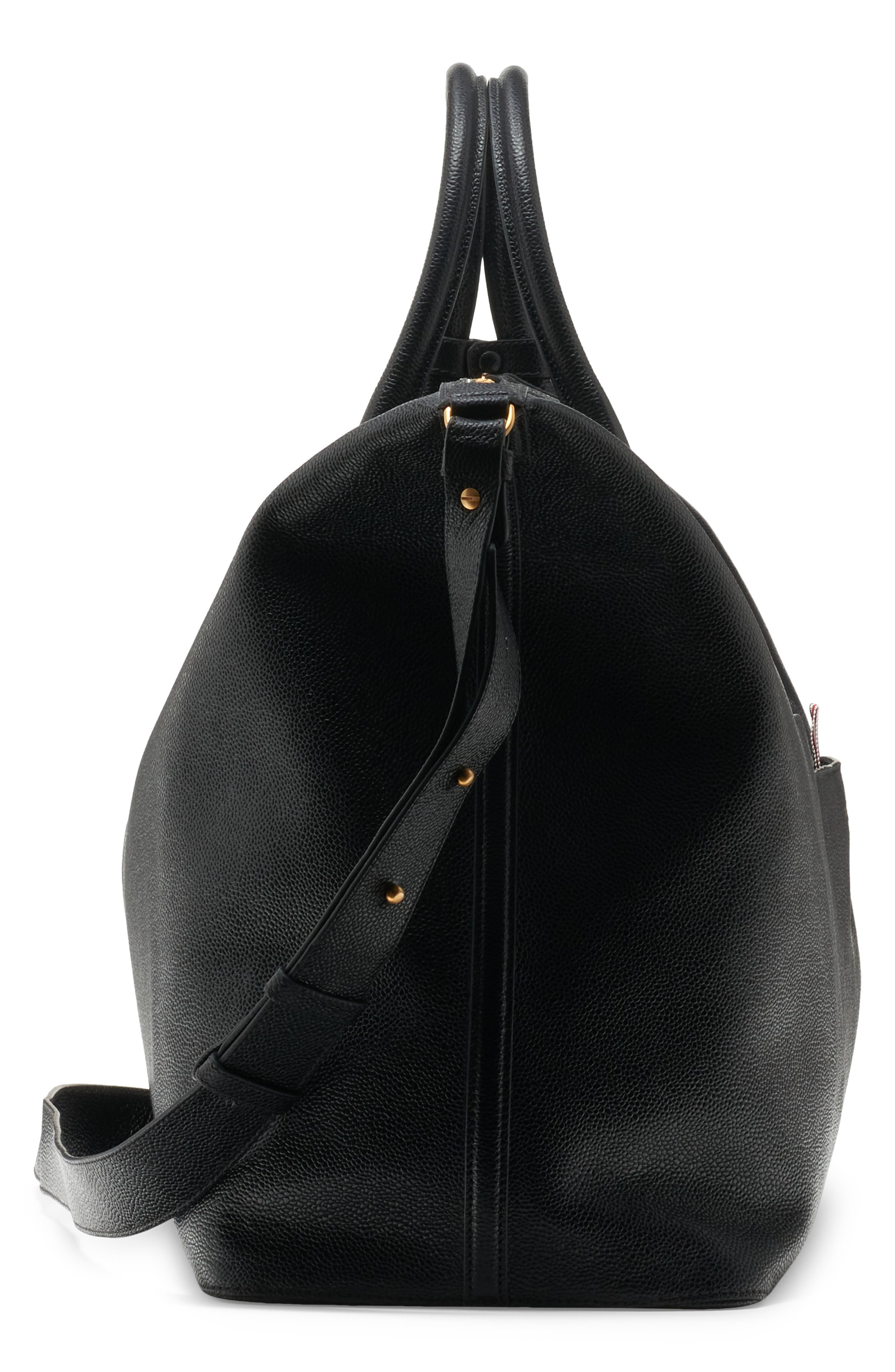 Thom Browne Leather Duffle Bag in Black at Nordstrom - 3