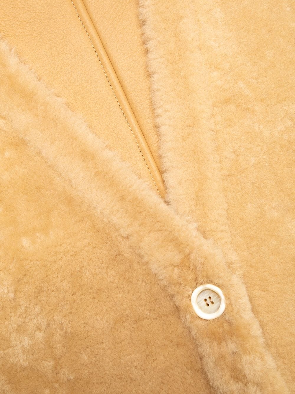 V-neck shearling cardigan - 7