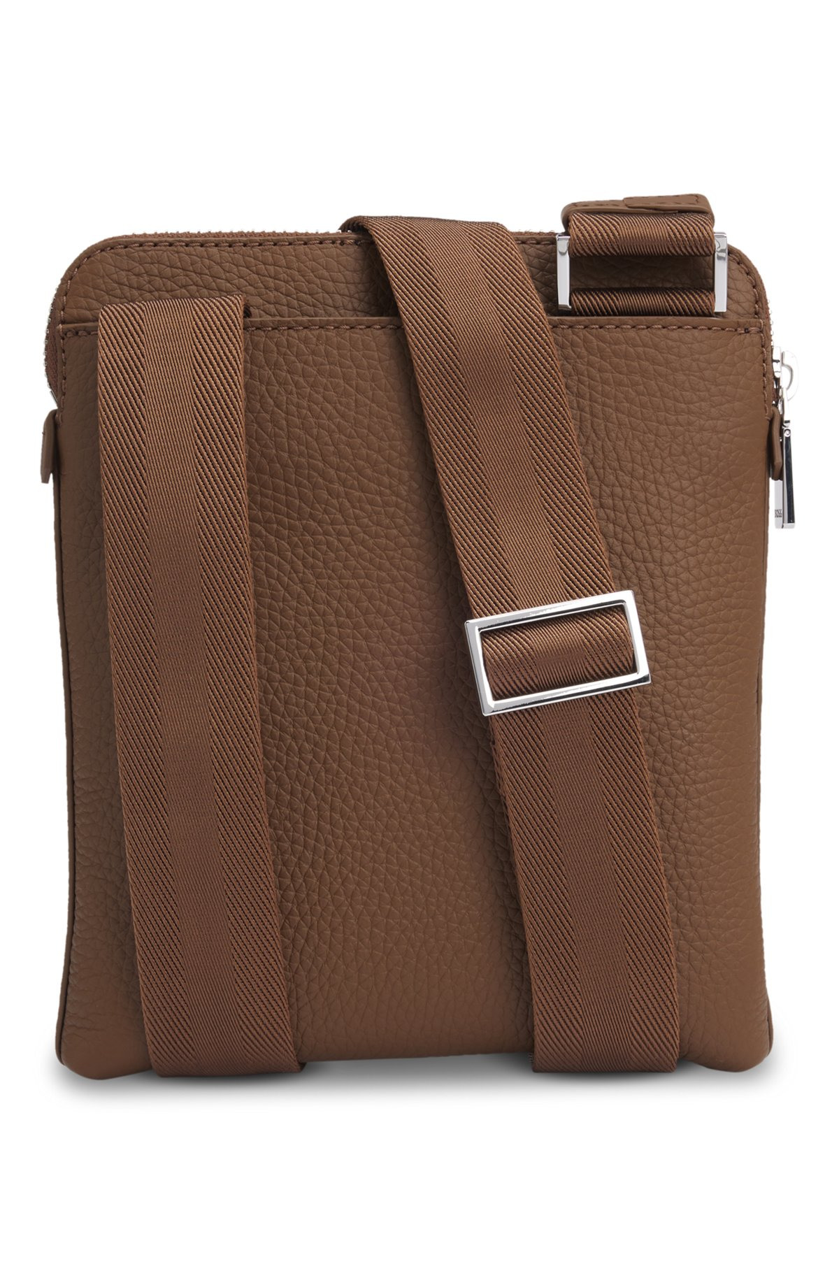 ENVELOPE BAG IN GRAINED ITALIAN LEATHER WITH EMBOSSED LOGO - 1