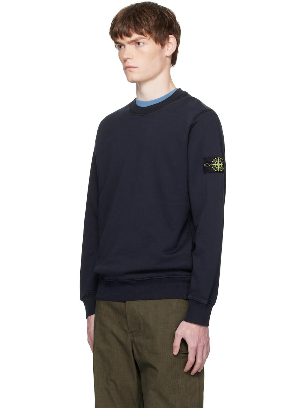 Navy 6100060 Organic Cotton Fleece Sweatshirt - 4