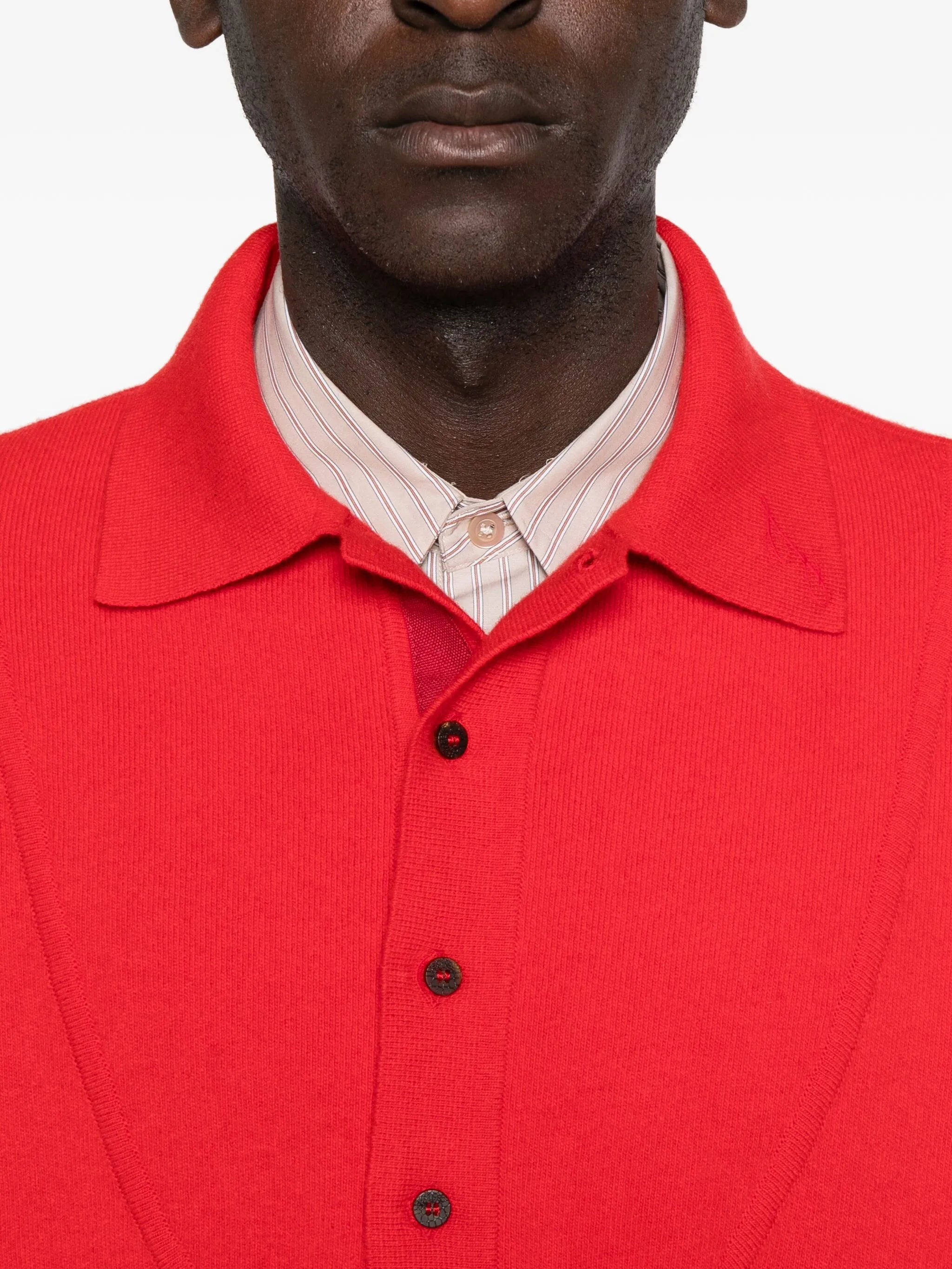 polo-neck buttoned sweater - 4