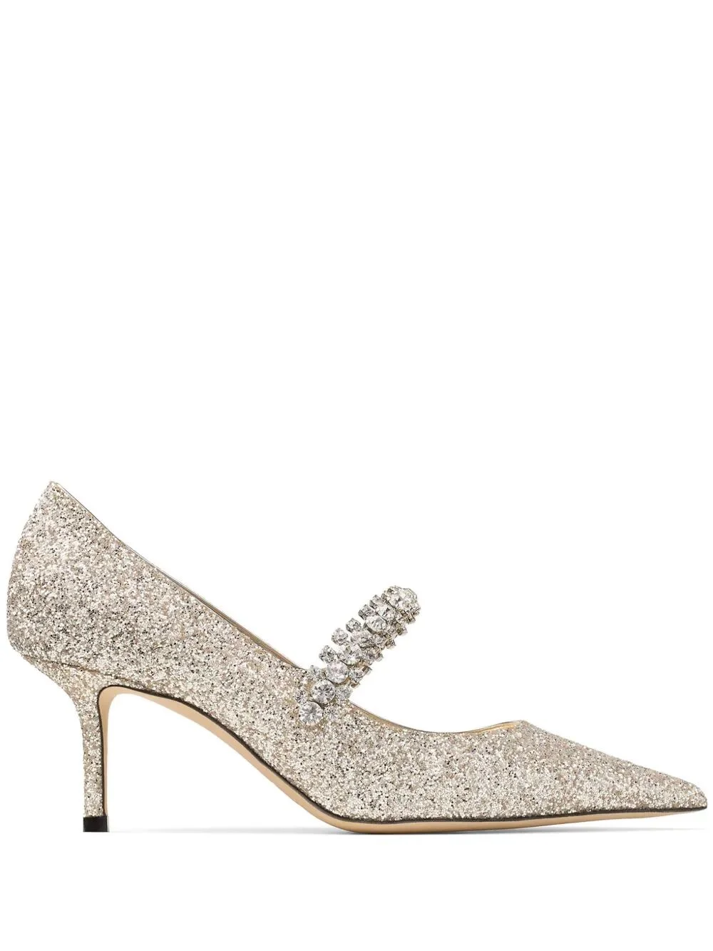 Jimmy Choo Women Crystal Embellished Bing 65 Pumps In Glitter Fabric - 1