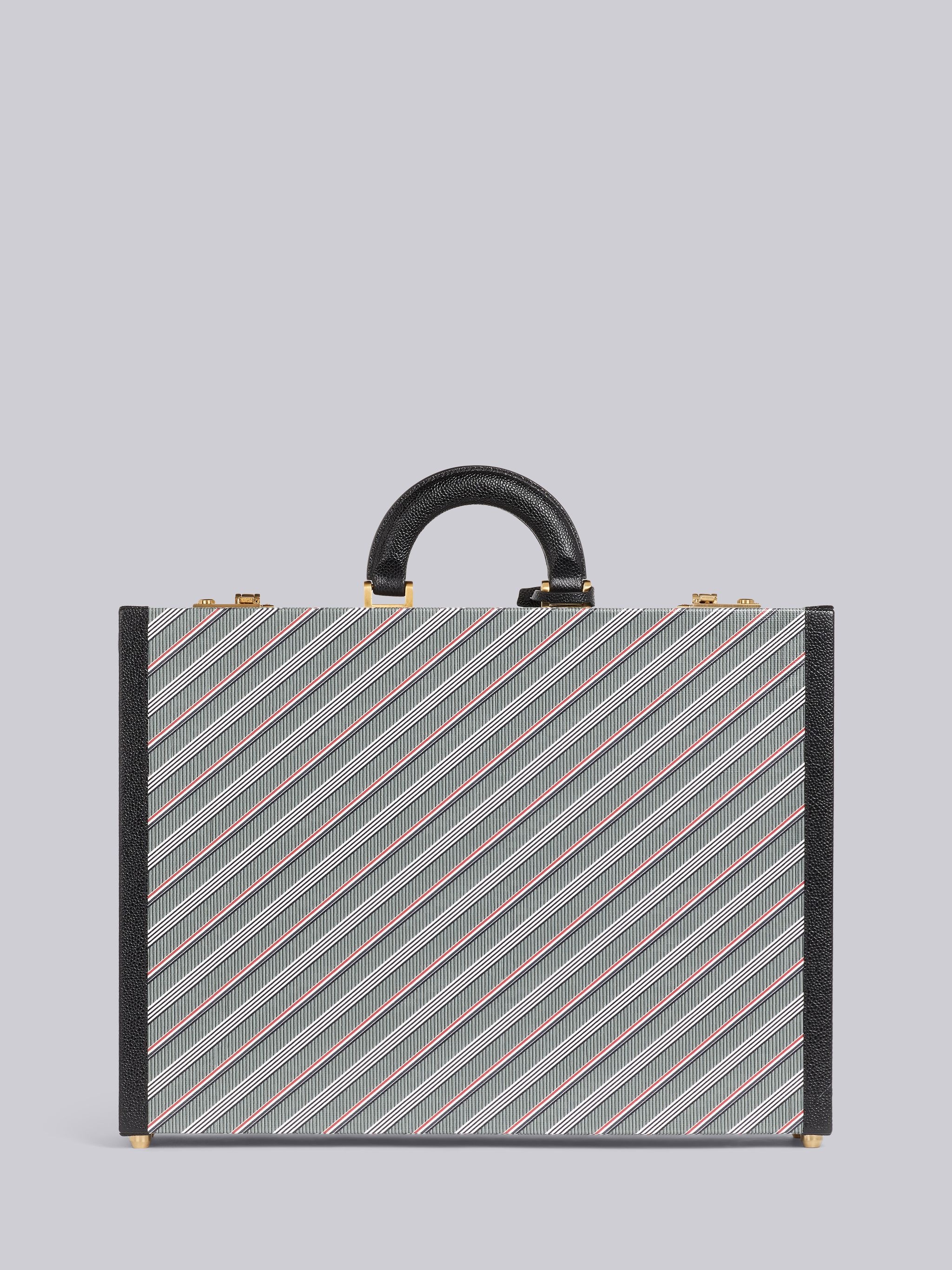 Medium Grey Monogram Coated Canvas Leather Frame Attache Case - 4