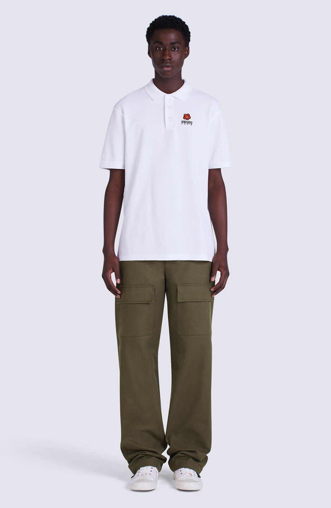 'BOKE FLOWER' crest polo shirt - 3