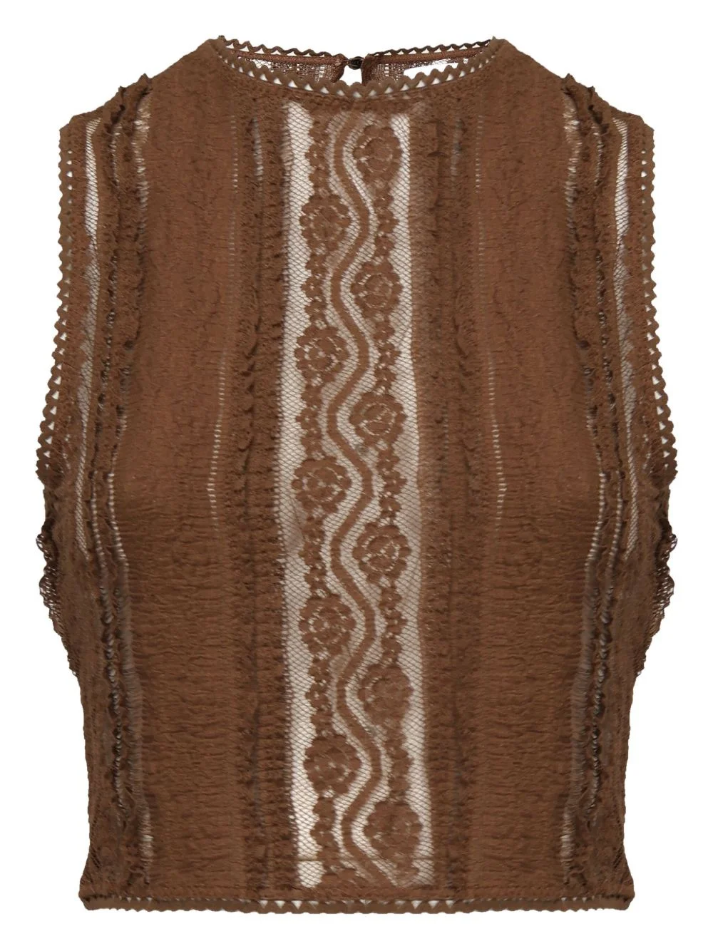lace-detail sleeveless top - 1
