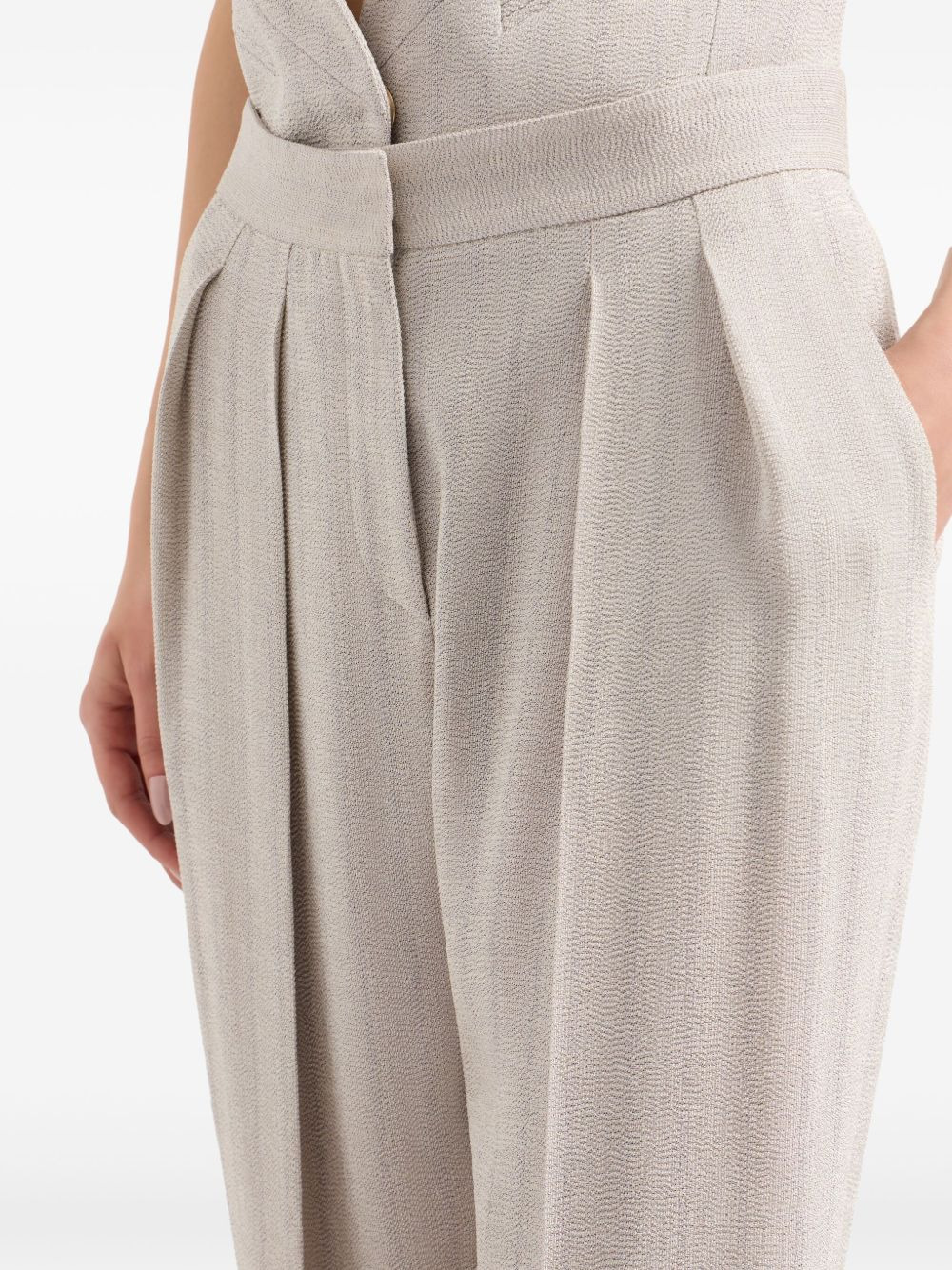 pleat detailing trousers - 4