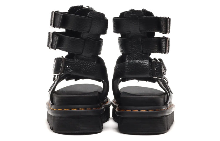 (WMNS) Dr. Martens Olson Platform Sandles Black 26561001 - 5