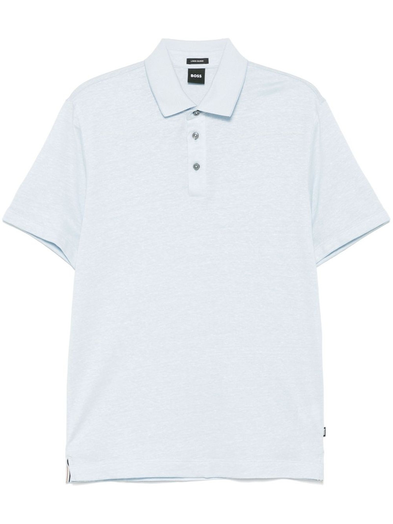 mélange-effect polo shirt 1