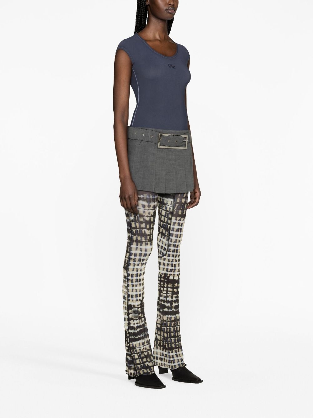 Halcyon plaid-check print leggings - 3