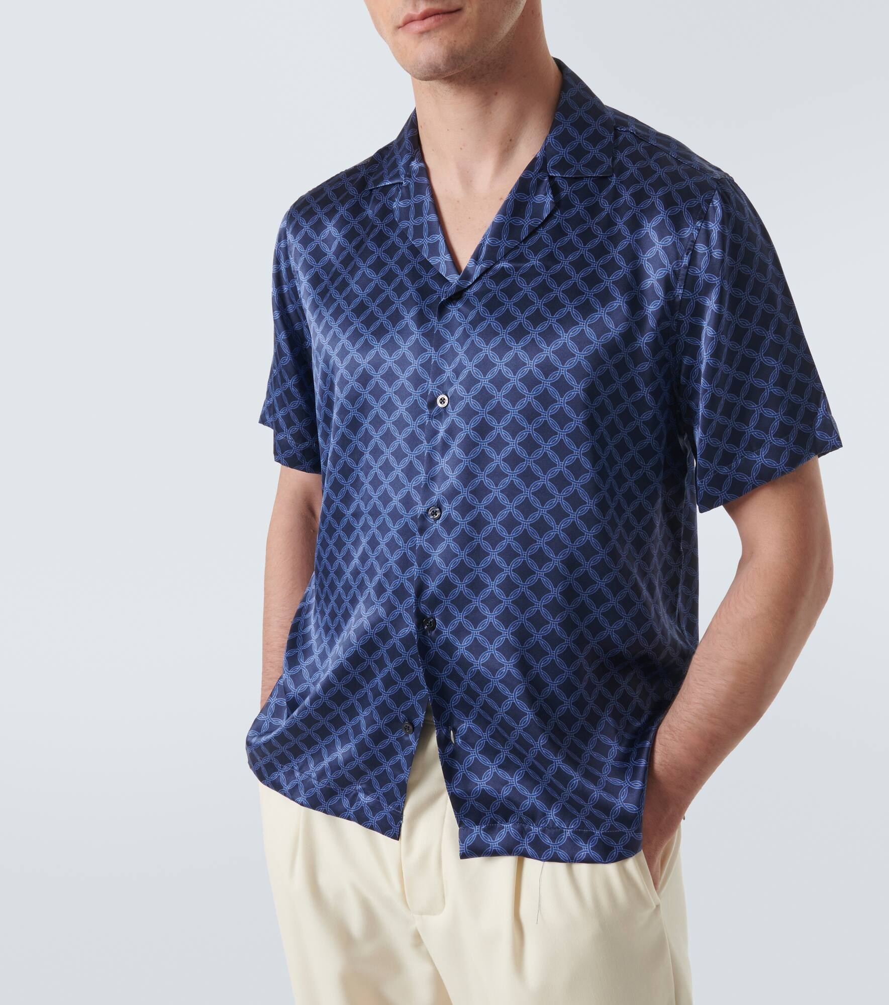 Roberto silk bowling shirt - 5