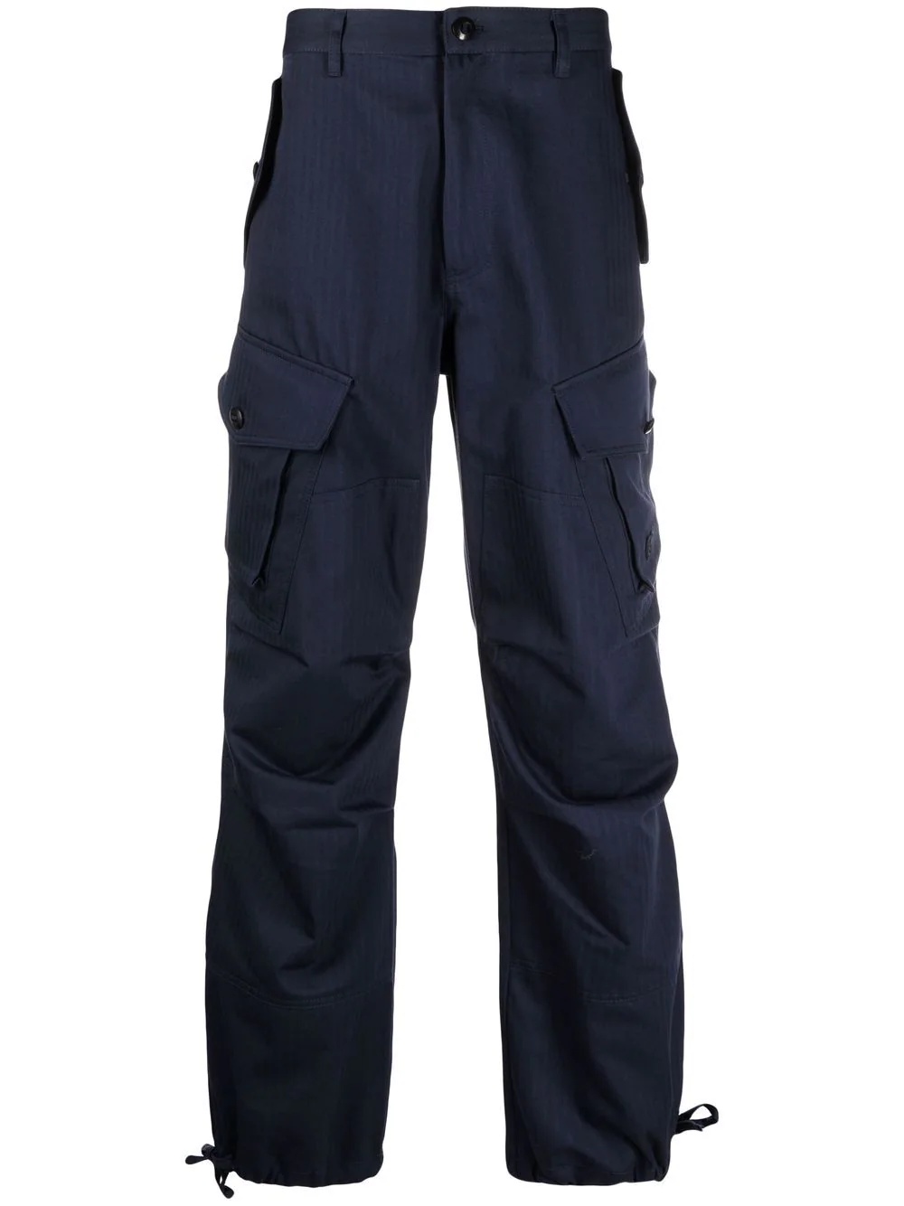 logo-embroidered cargo trousers - 1