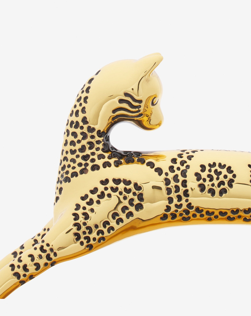 MEDIUM METALLIC LEATHER PENCIL CAT BAG 7