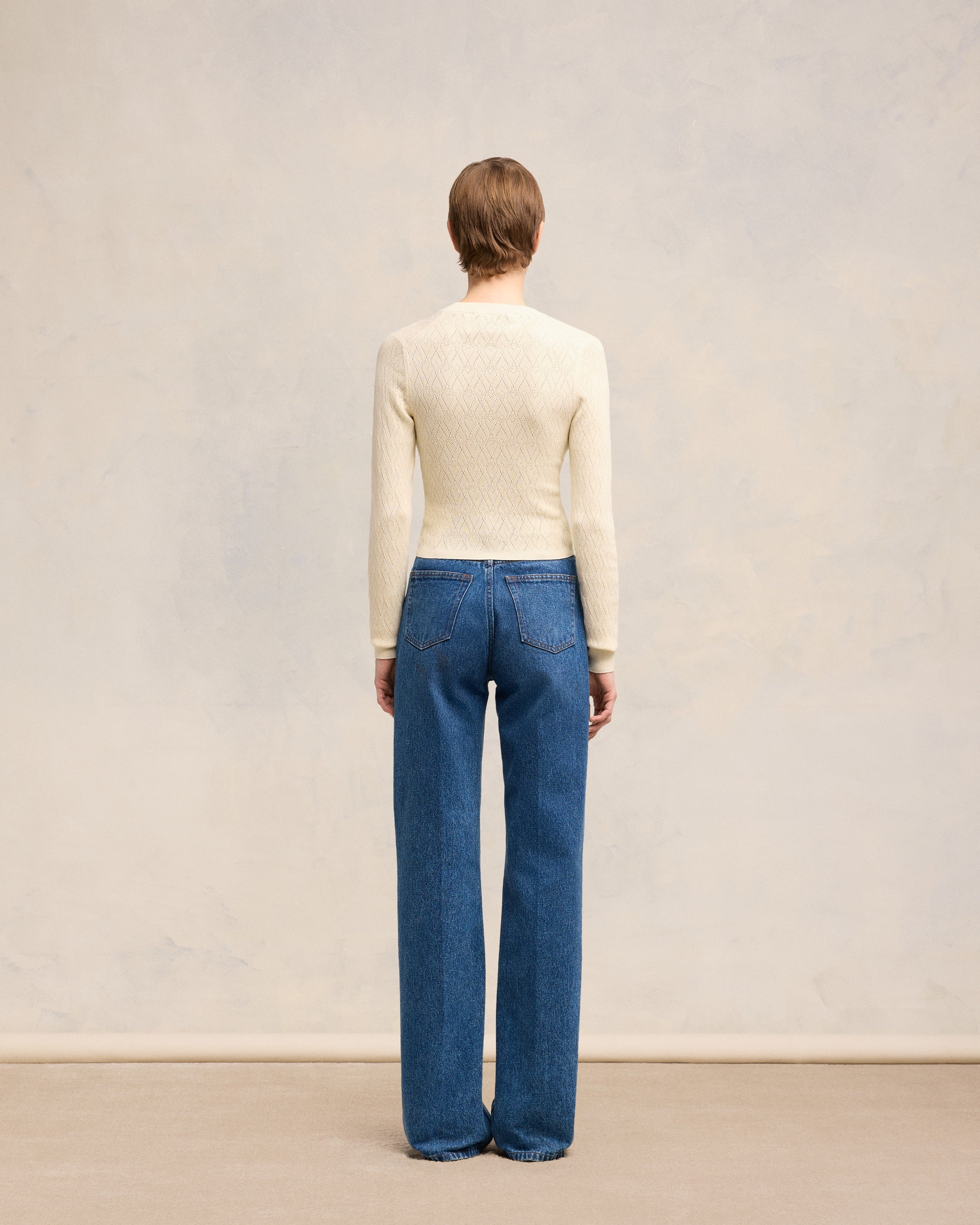 AMI DE COEUR POINTELLE CREW NECK SWEATER - 5