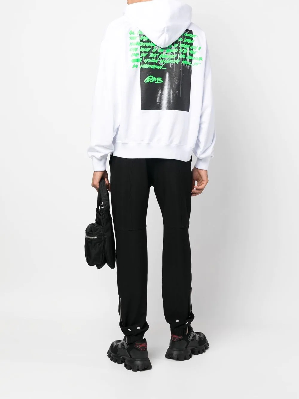graphic-print cotton hoodie - 2