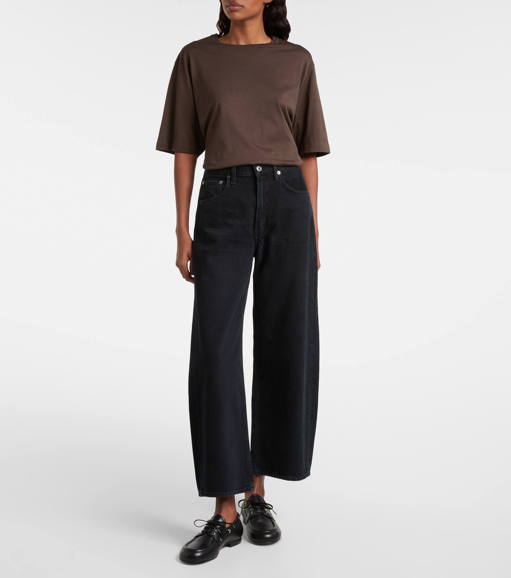 Low Curve cropped mid-rise barrel-leg jeans - 7