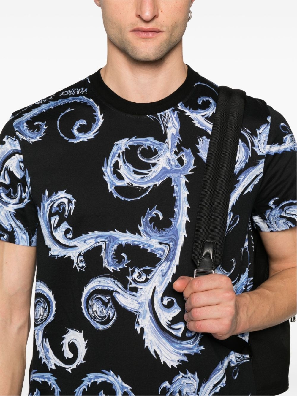 Barocco-print cotton T-shirt - 5
