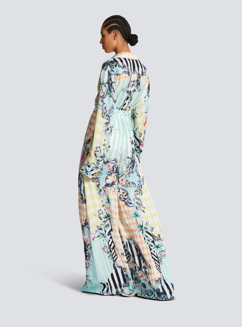 Palazzo trousers with Baroque print 4