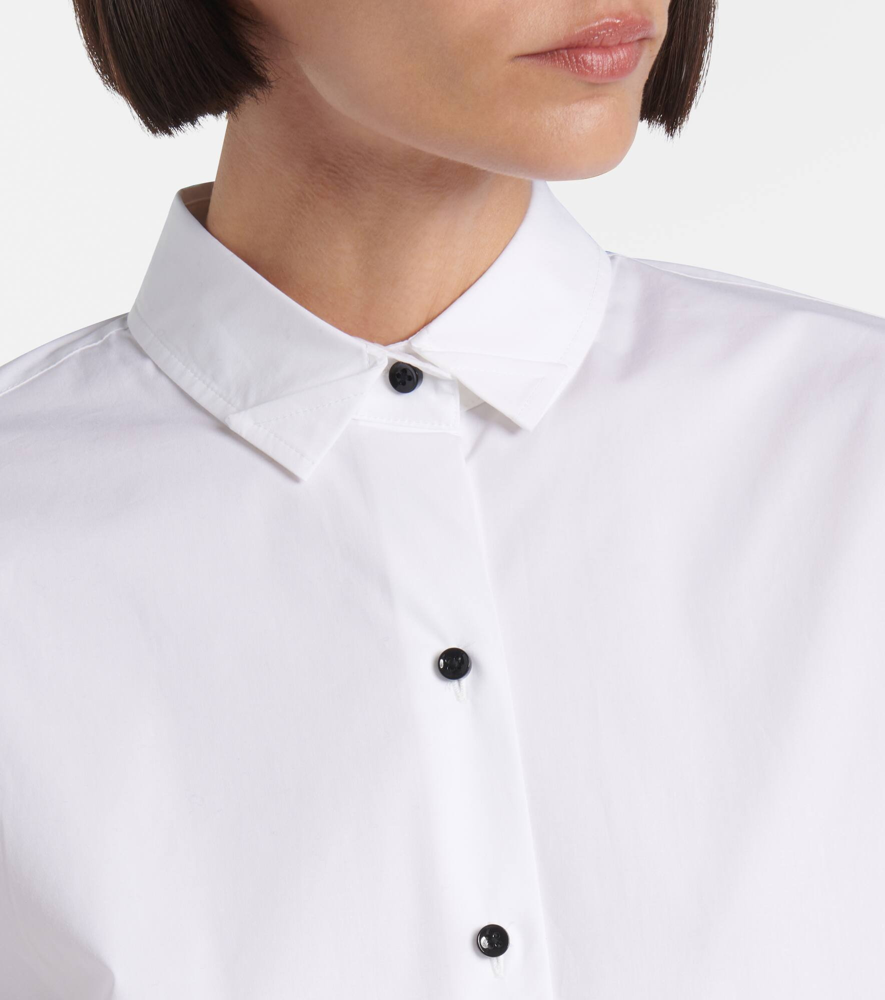 Poplin Power bow-detail cotton-blend poplin shirt - 4