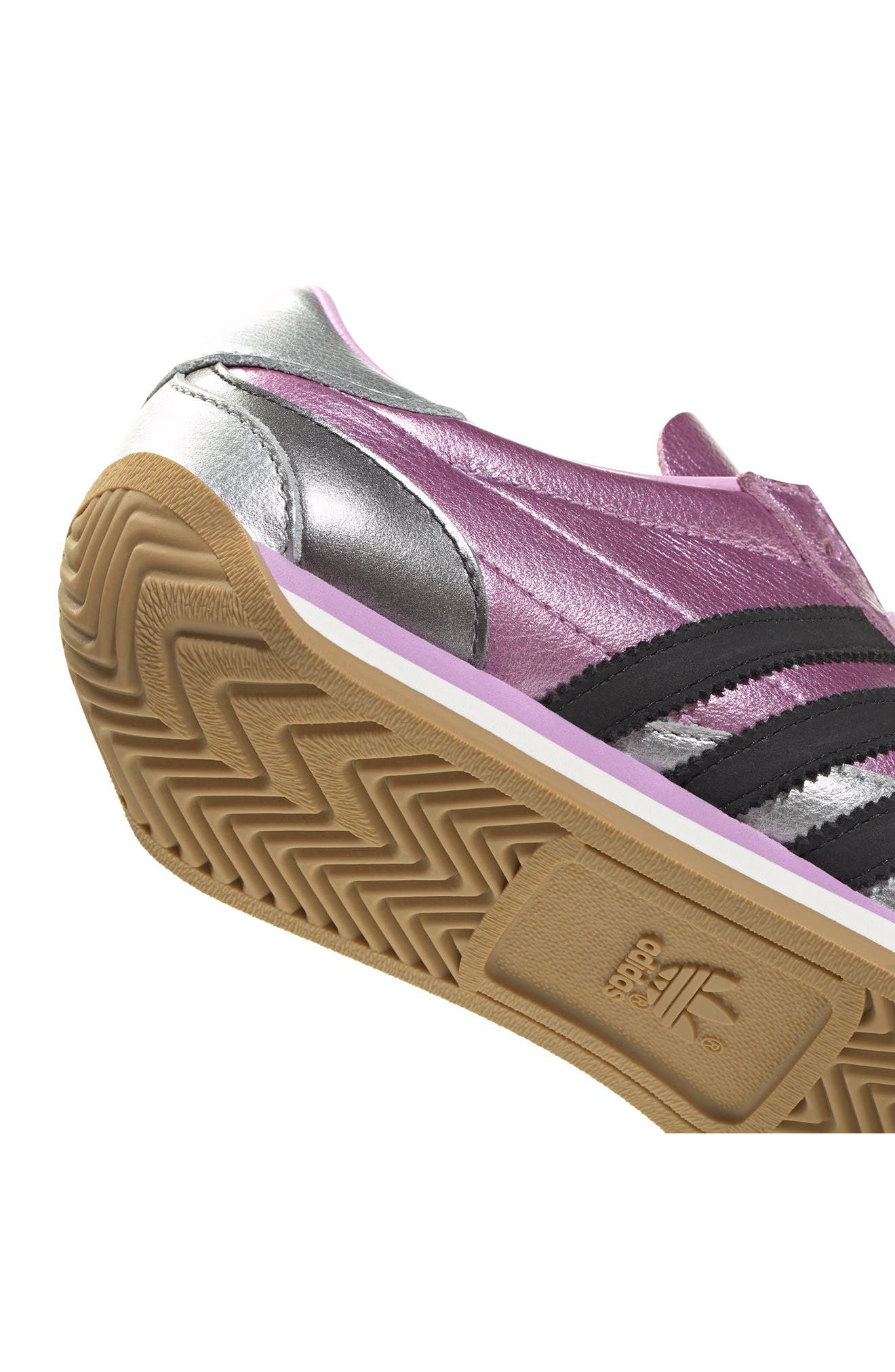 adidas Country Low Top Sneaker in Bliss Lilac/Silver Met/Black at Nordstrom - 8
