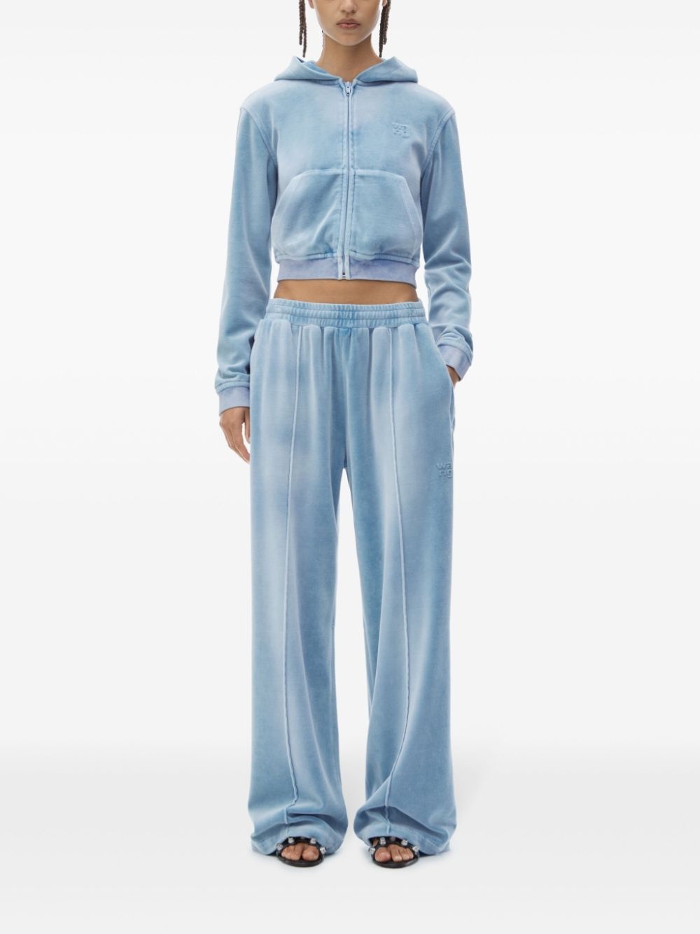 velvet track pants - 2