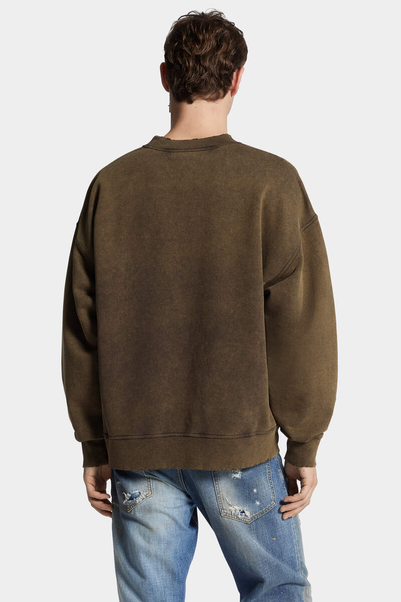 LOOSE FIT RAW EDGE CREWNECK - 4