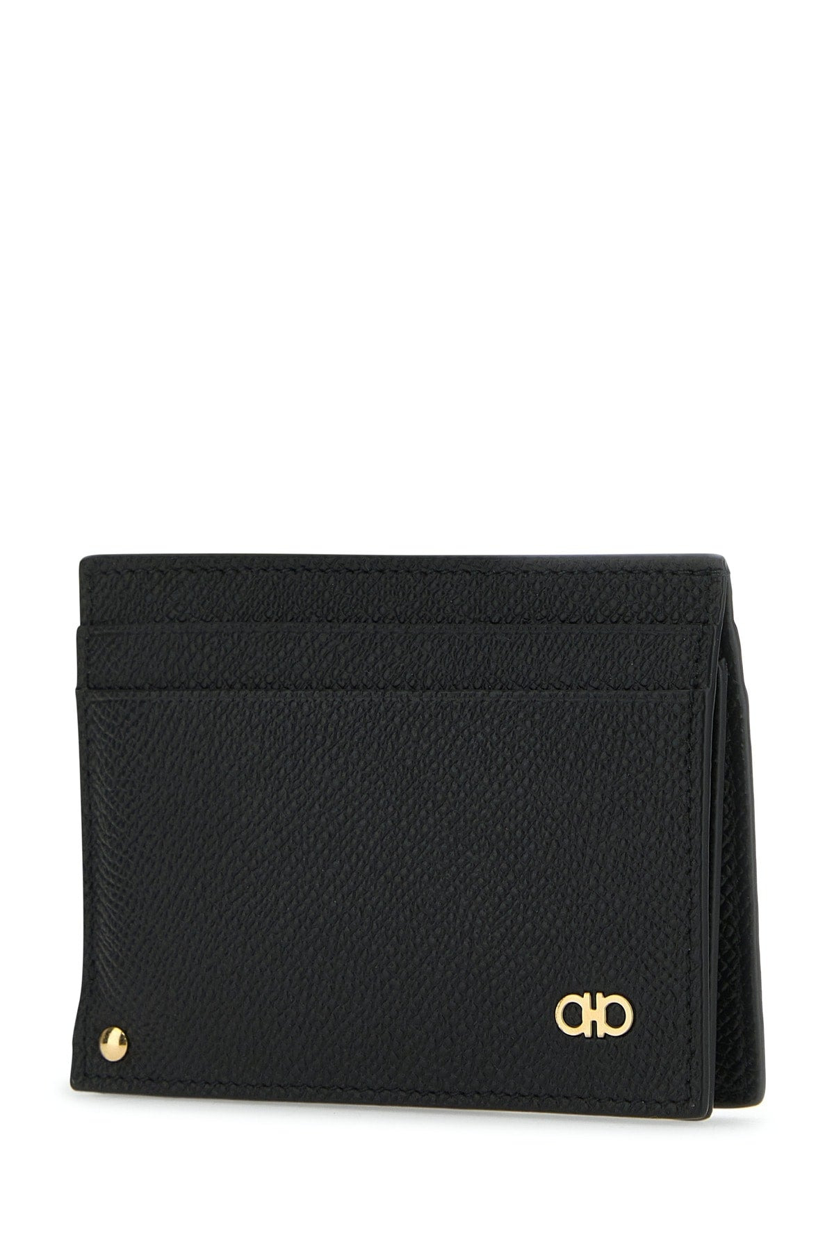 Salvatore Ferragamo Men Black Leather Card Holder - 4