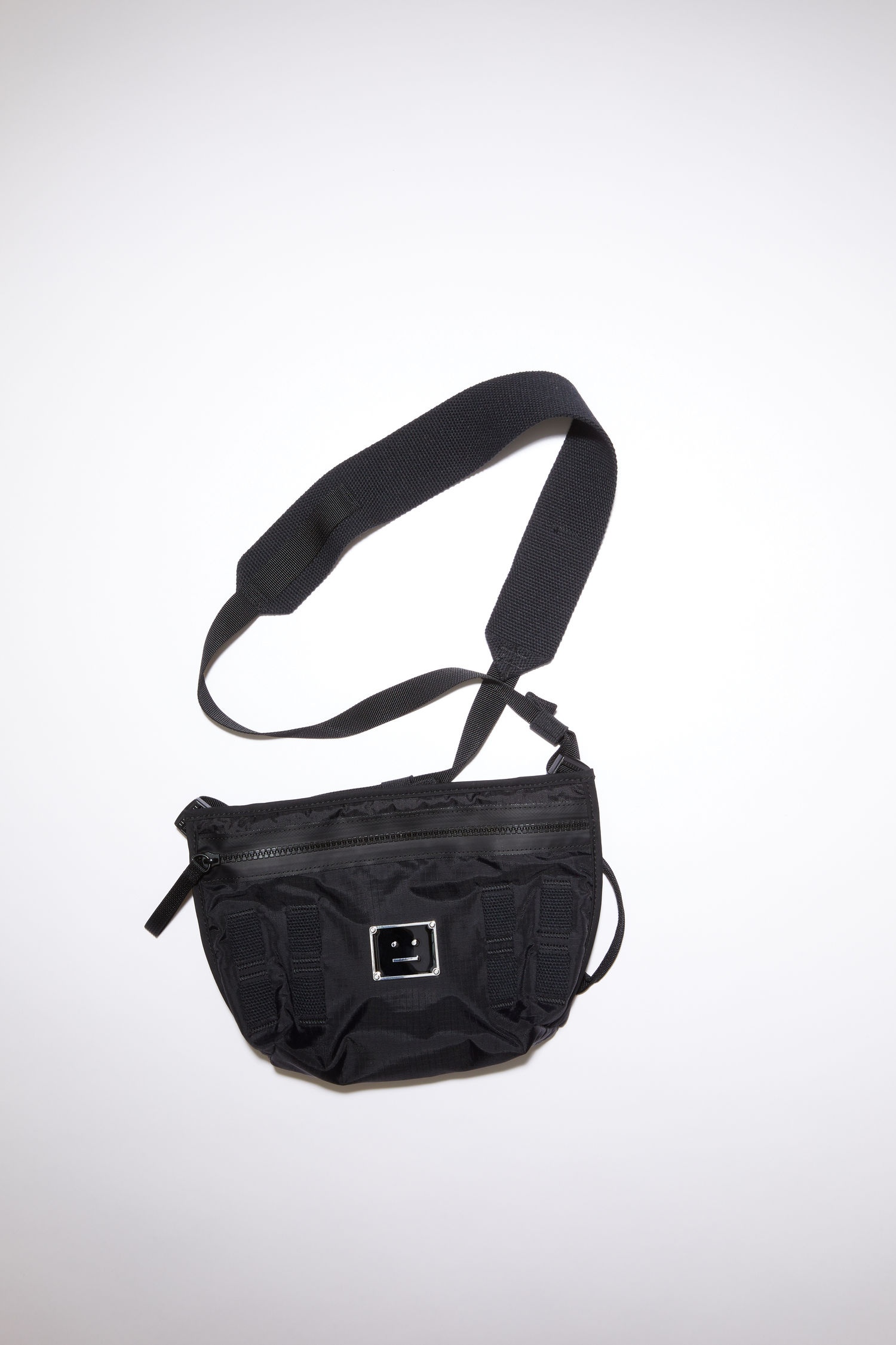 Logo crossbody bag - Black - 1