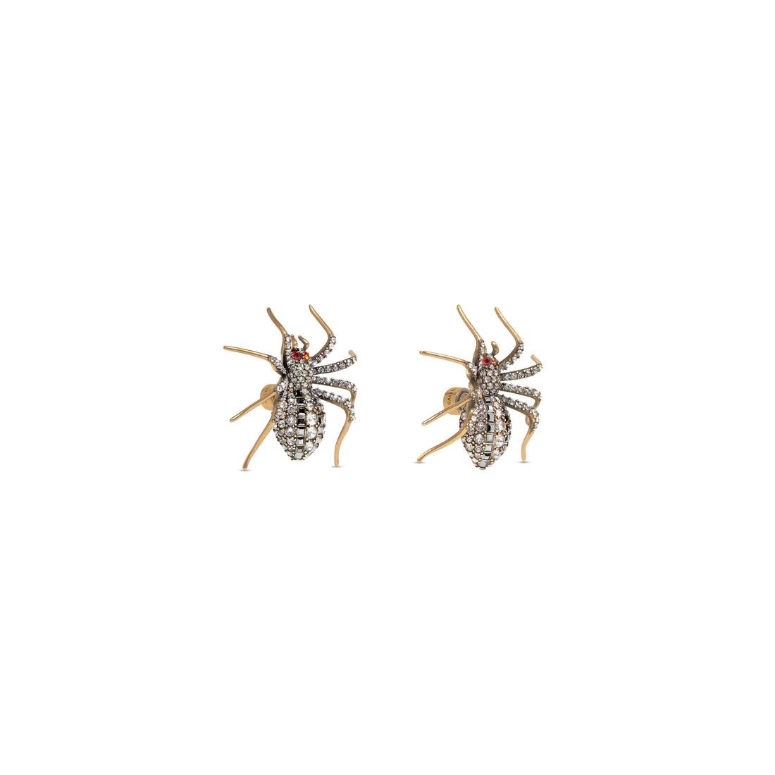 Women's Goth Spider Earrings in Grey - 2