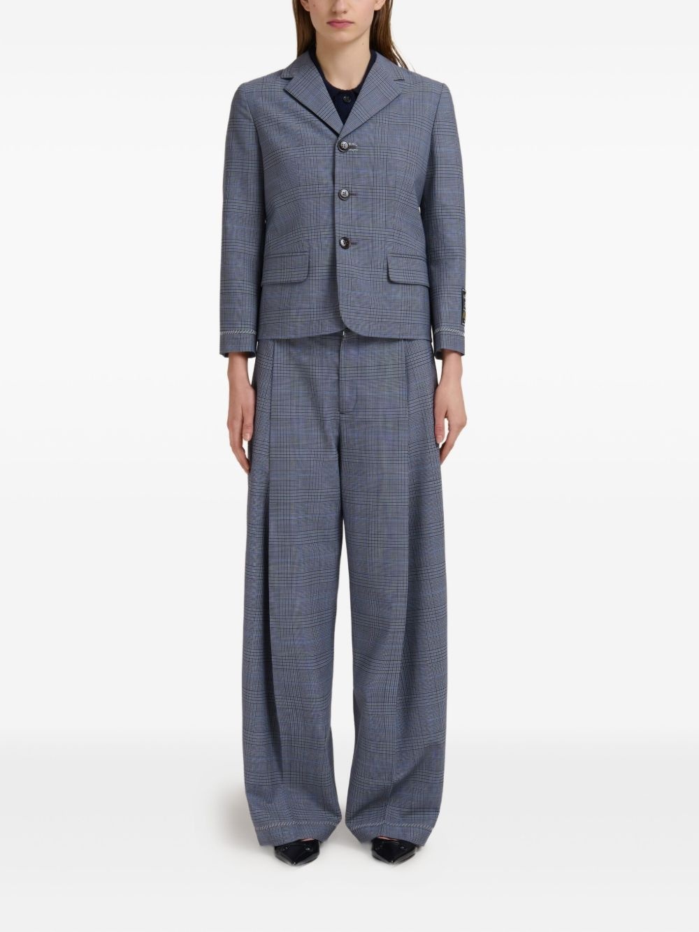 checked blazer - 2