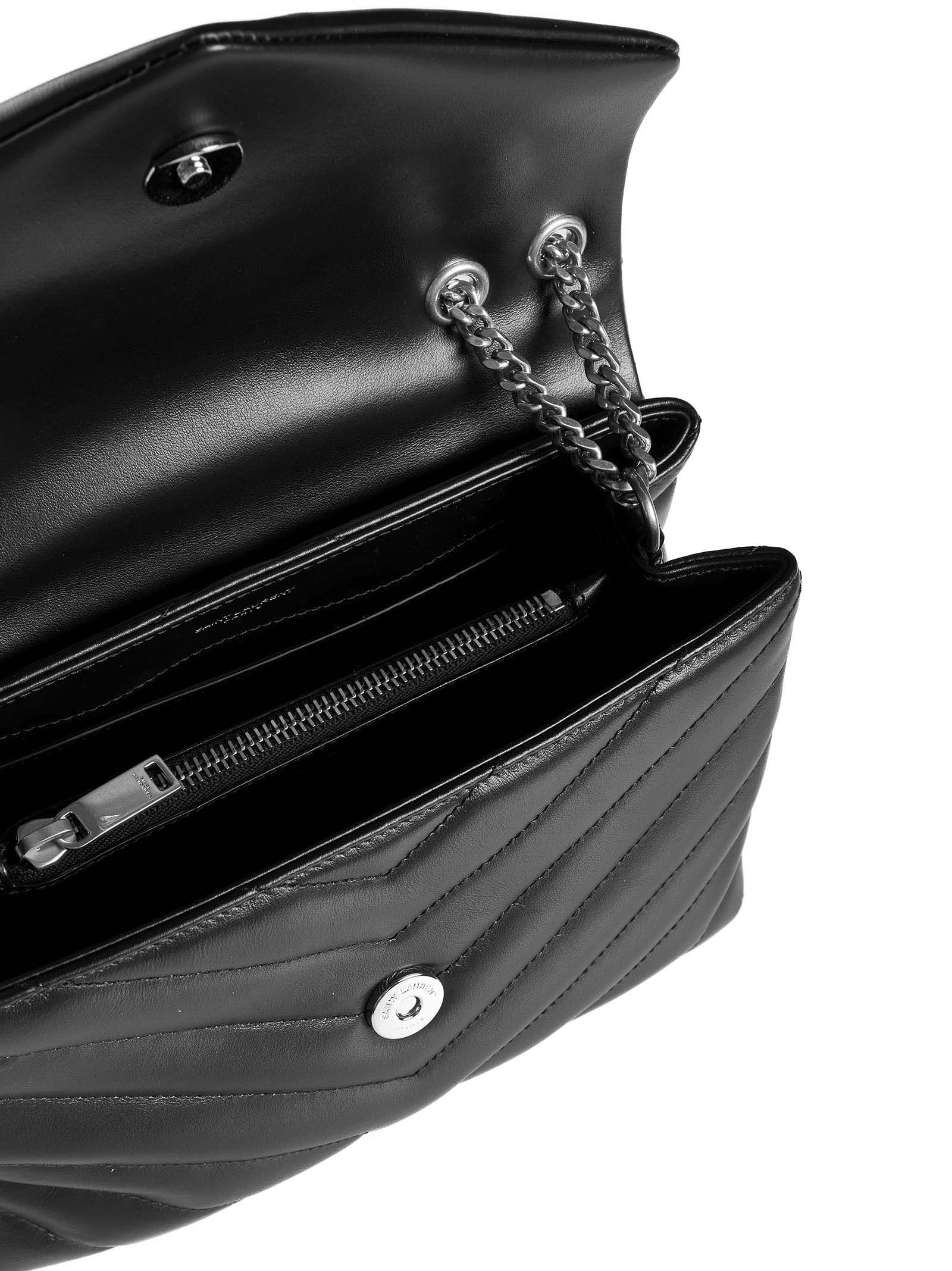 Saint Laurent Women Loulou Ysl Logo Leather Small Bag - 5