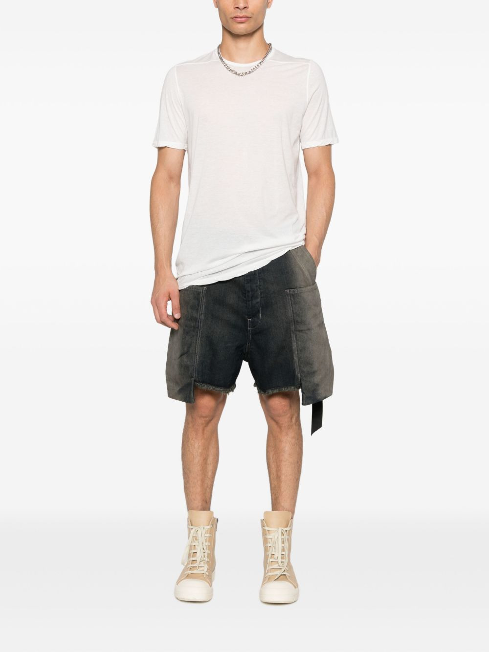 drape-detail T-shirt - 2