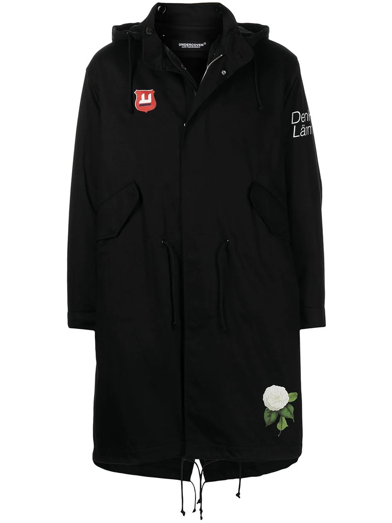 floral-print hooded jacket 1