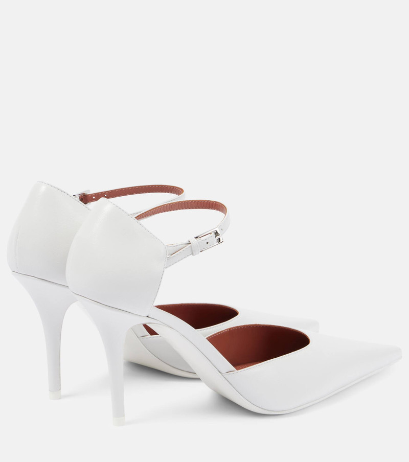 Amina Muaddi Barbara Mary Jane leather pumps outlook