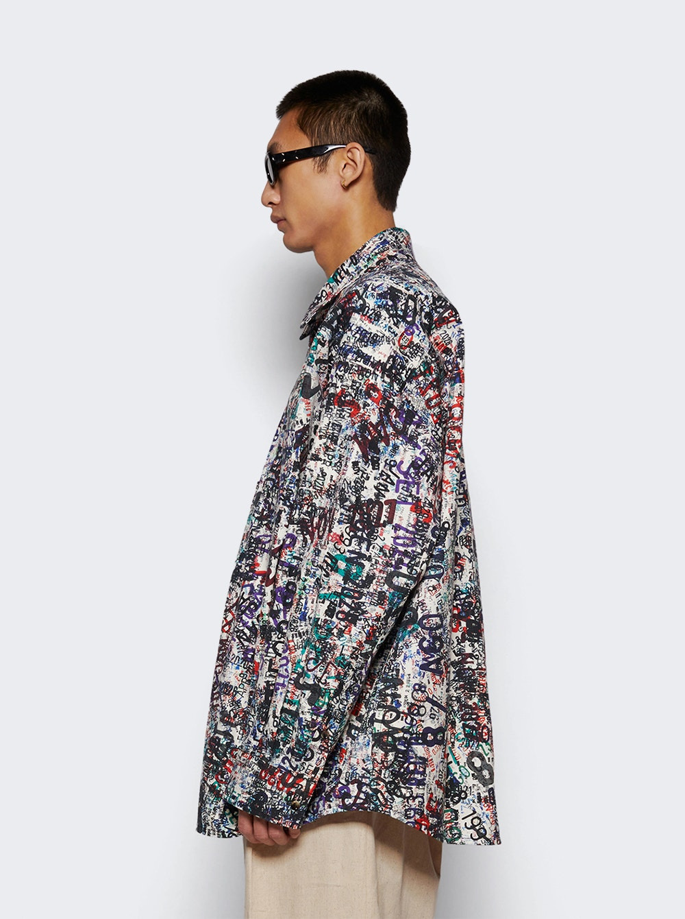 Cotton Wool Memory Print Shirt Chalk - 4